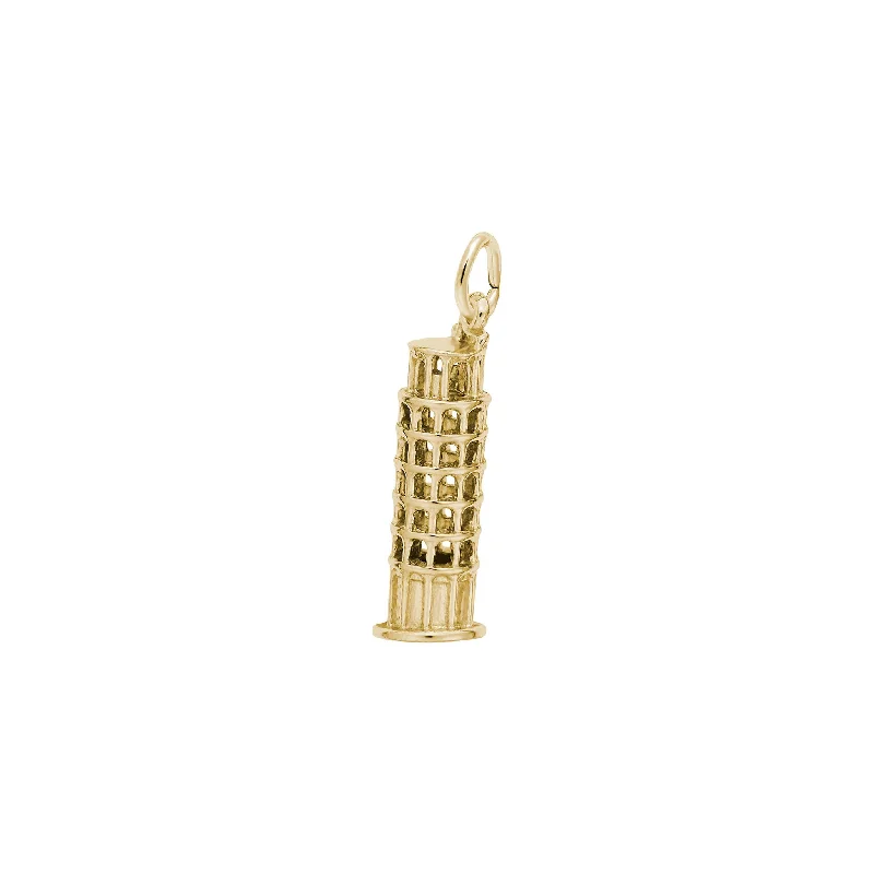 vintage-inspired moonstone necklace Leaning Tower of Pisa Charm
