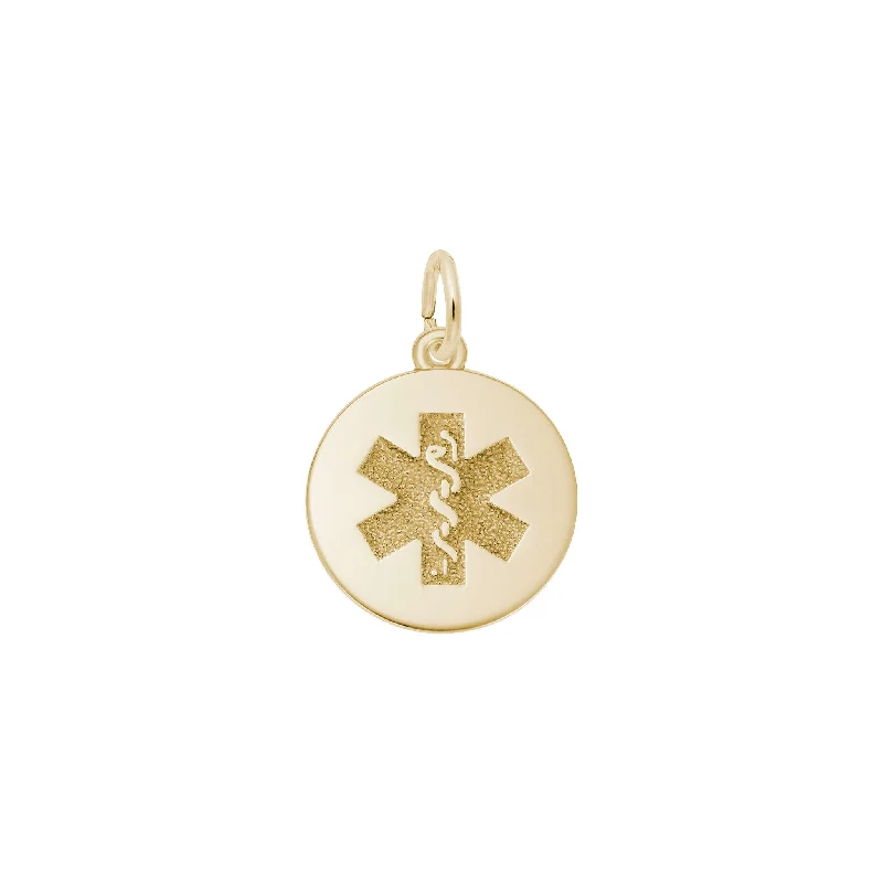 vintage-inspired pearl brooch Medical Round Charm