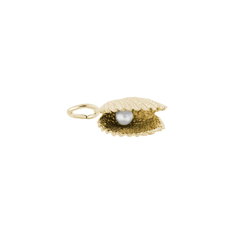 simple crystal pendant necklace Oyster Shell with Pearl Charm