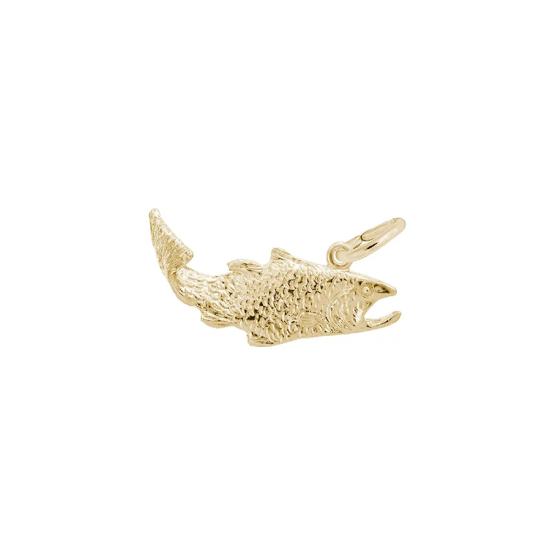 classic diamond hoop earrings Salmon Fish Charm