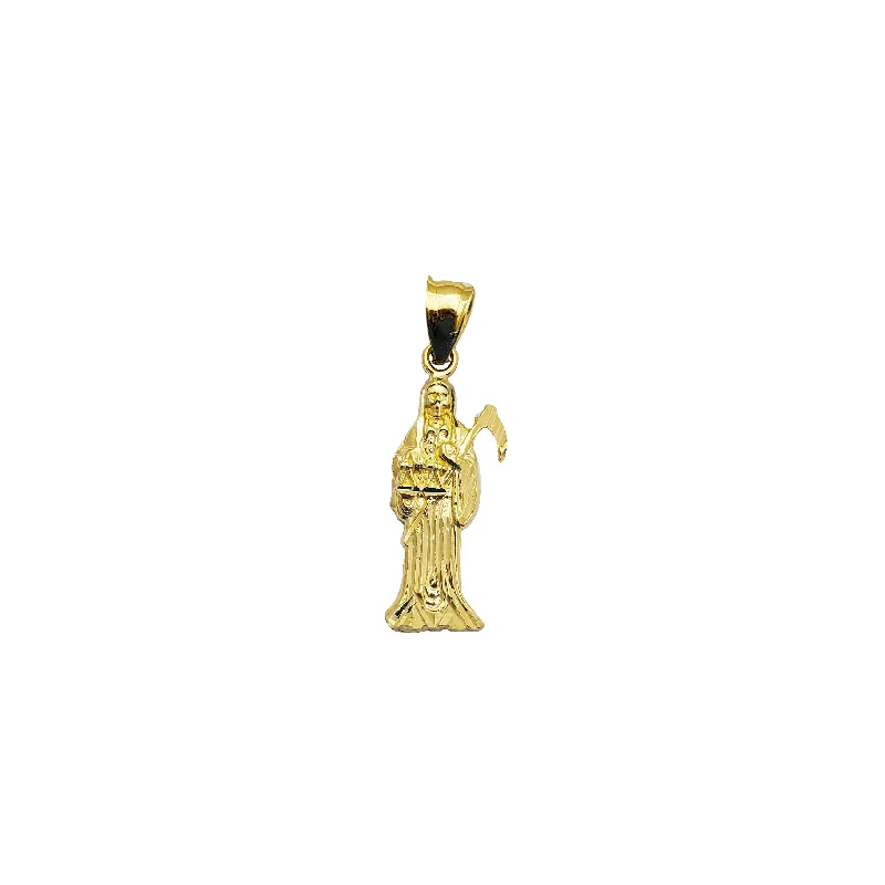 handcrafted gemstone pendant Santa Muerte Pendant (14K)