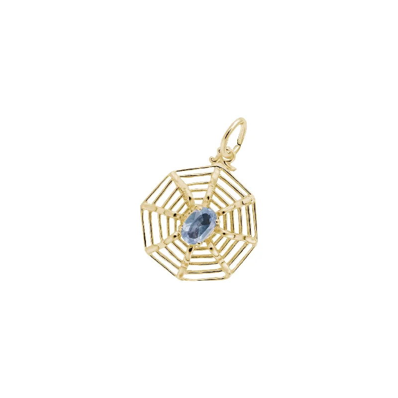 celestial moon and stars ring Spider Web Oval Gemstone Charm