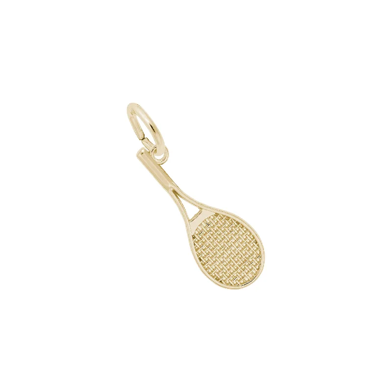 unique gemstone necklace handmade Tennis Racket Charm