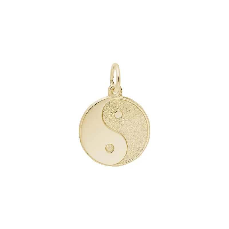 personalized photo locket necklace Textured Yin Yang Charm