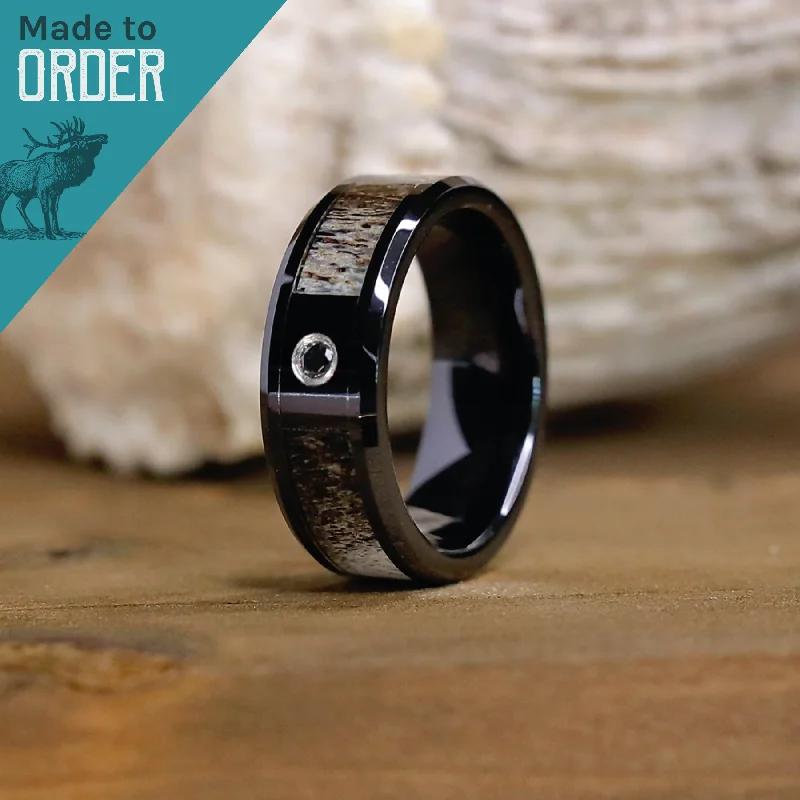 dainty gemstone chain bracelet The Apache (Genuine Black Diamond)