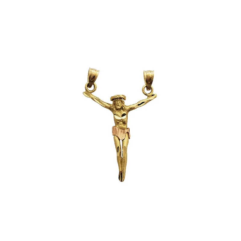 sterling silver dragonfly pendant Two Tone Crucified Pendant (14K)