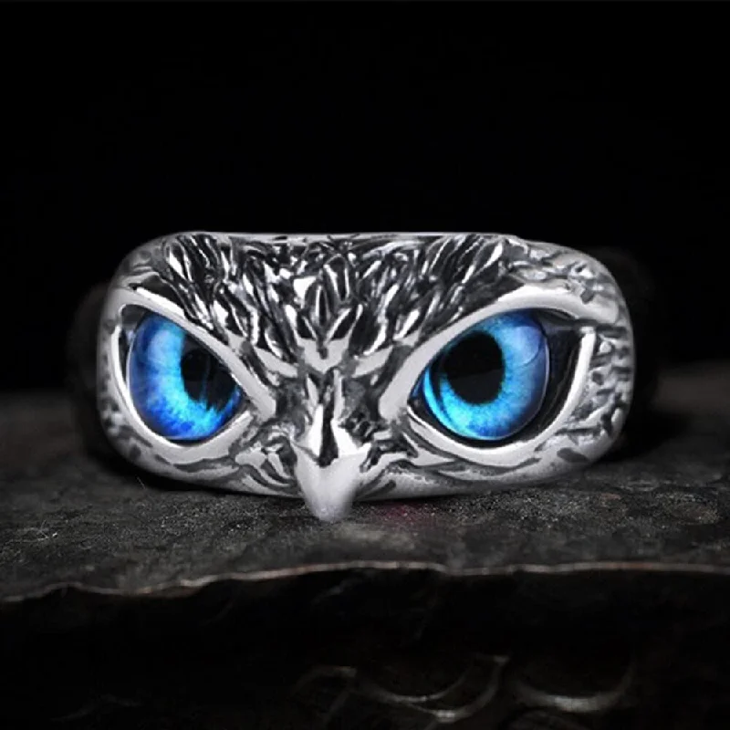 art deco diamond bracelet Vintage Owl Sterling Silver Animal Ring