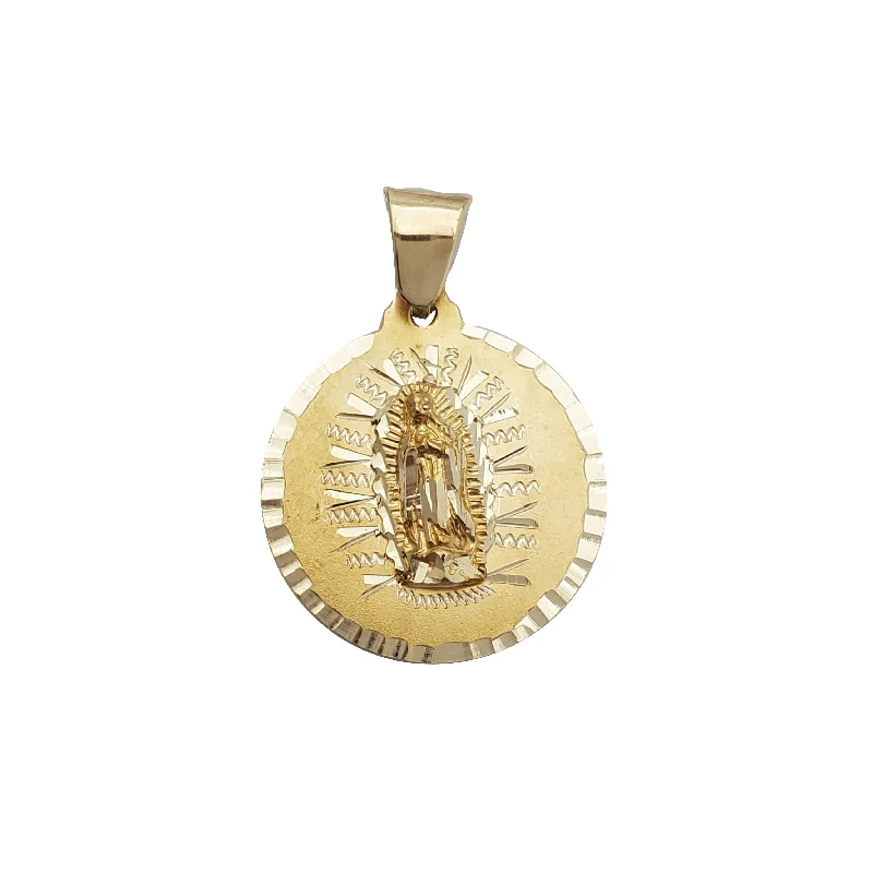 personalized couples necklace gold Virgin Mary Pendant (14K)