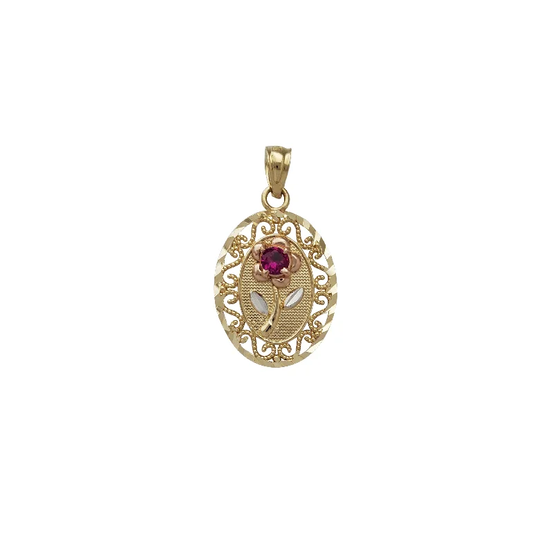 gothic claw ring men’s silver Zirconia Filigree-Diamond cuts Flower Pendant (14K)